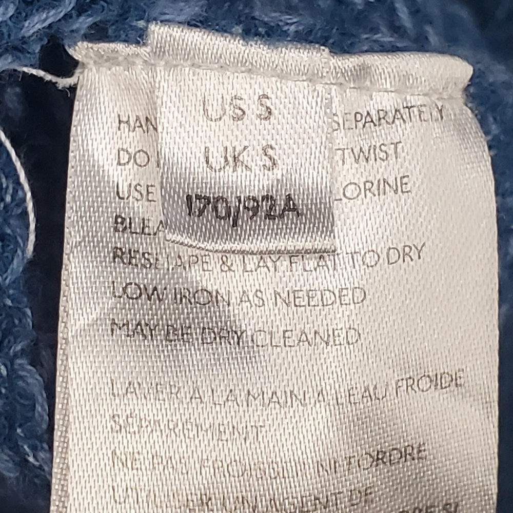 Free People -size S- Pullover"See Me"In Blue Knit Textured Fabric Material - Picture 5 of 11